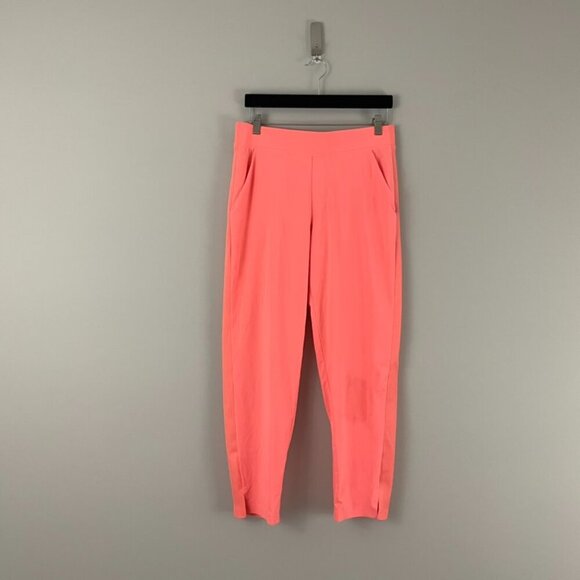 Athleta Brooklyn Ankle Pants in Bright Coral Size 10 - Picture 1 of 6